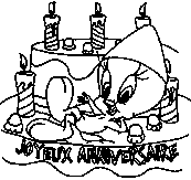 coloriage titi joyeux anniversaire